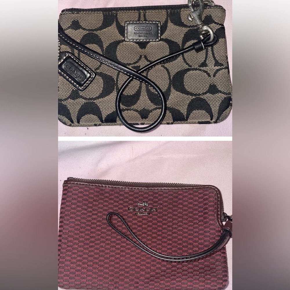 Two Coach wristlets used but in good condition